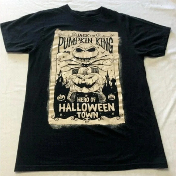 Nightmare Before Xmas "Jack The Pumpkin King" Black T Shirt Unisex - Picture 1 of 6